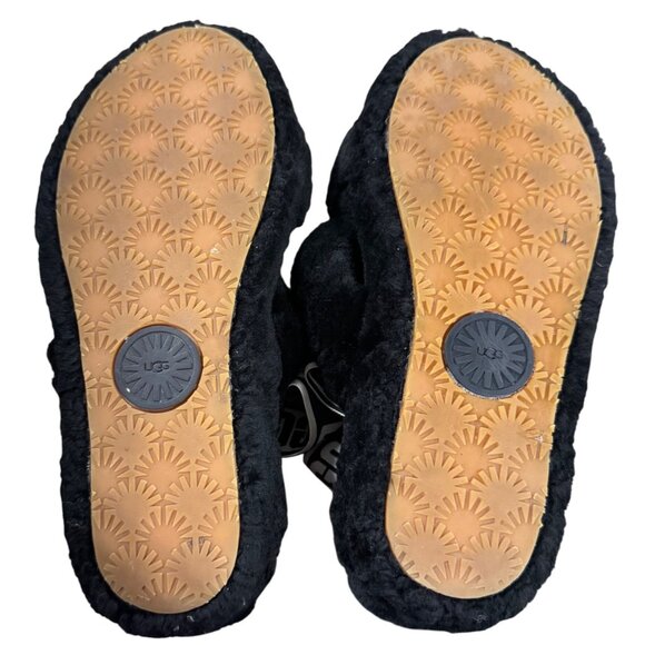 UGG Women's Size 7 Brand Oh Yeah Slide Soft Shoes Slipper Sandals Black - Picture 8 of 10
